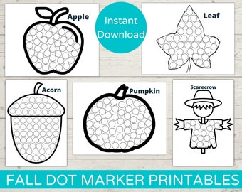 dot art printables fall