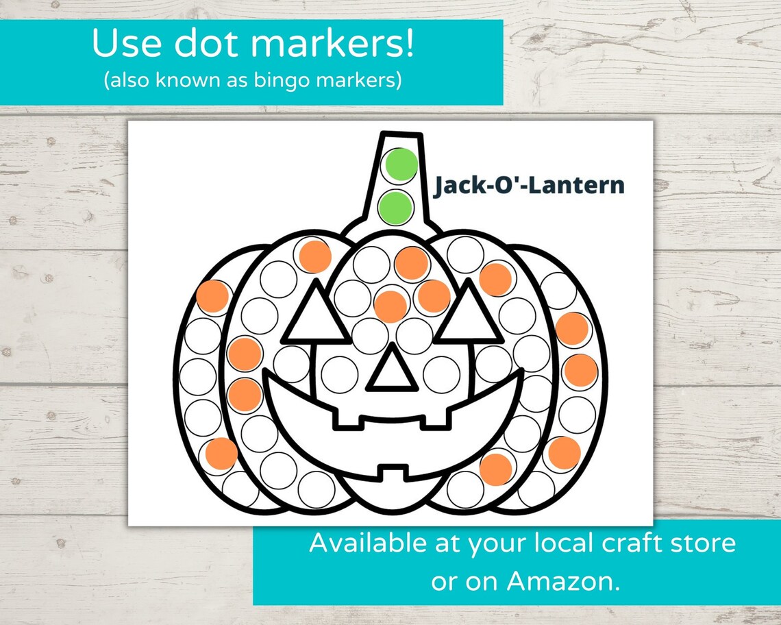 Halloween Dot Marker Printables/ Do a Dot Printable/ Toddler Activity ...