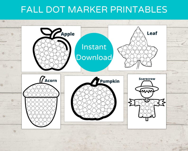 Fall Dot Marker Printables/ Do a Dot Printable/ Toddler Activity ...