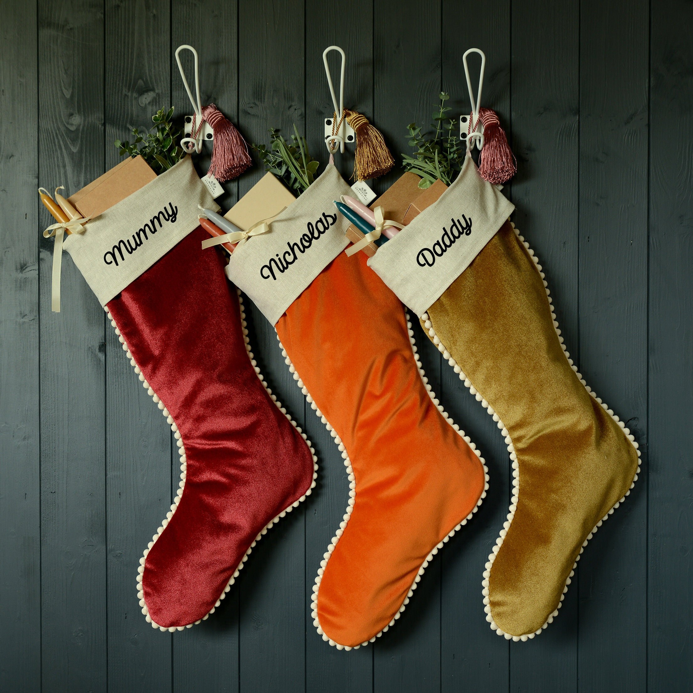 Bas De Noël En Velours