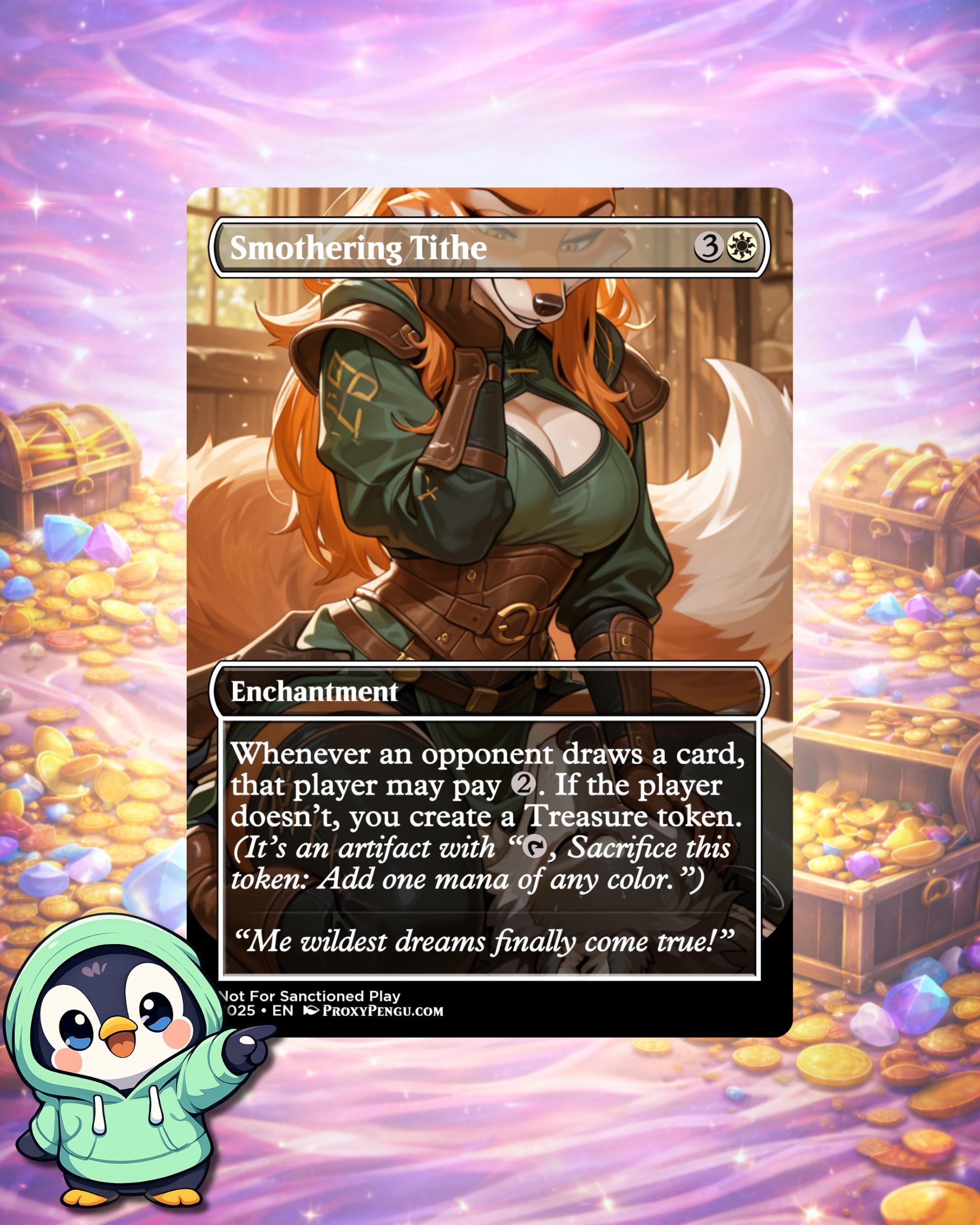 Smothering Tithe MTG Proxy – Custom Furry Commander EDH Magic Card