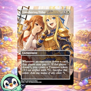Smothering Tithe MTG Proxy – Carta magica EDH Anime Commander personalizzata / Proxy Pengu