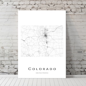 Colorado map - CO USA United States Map - Printable map poster - Digital download map - minimalist artwork - wall art, Instant Download