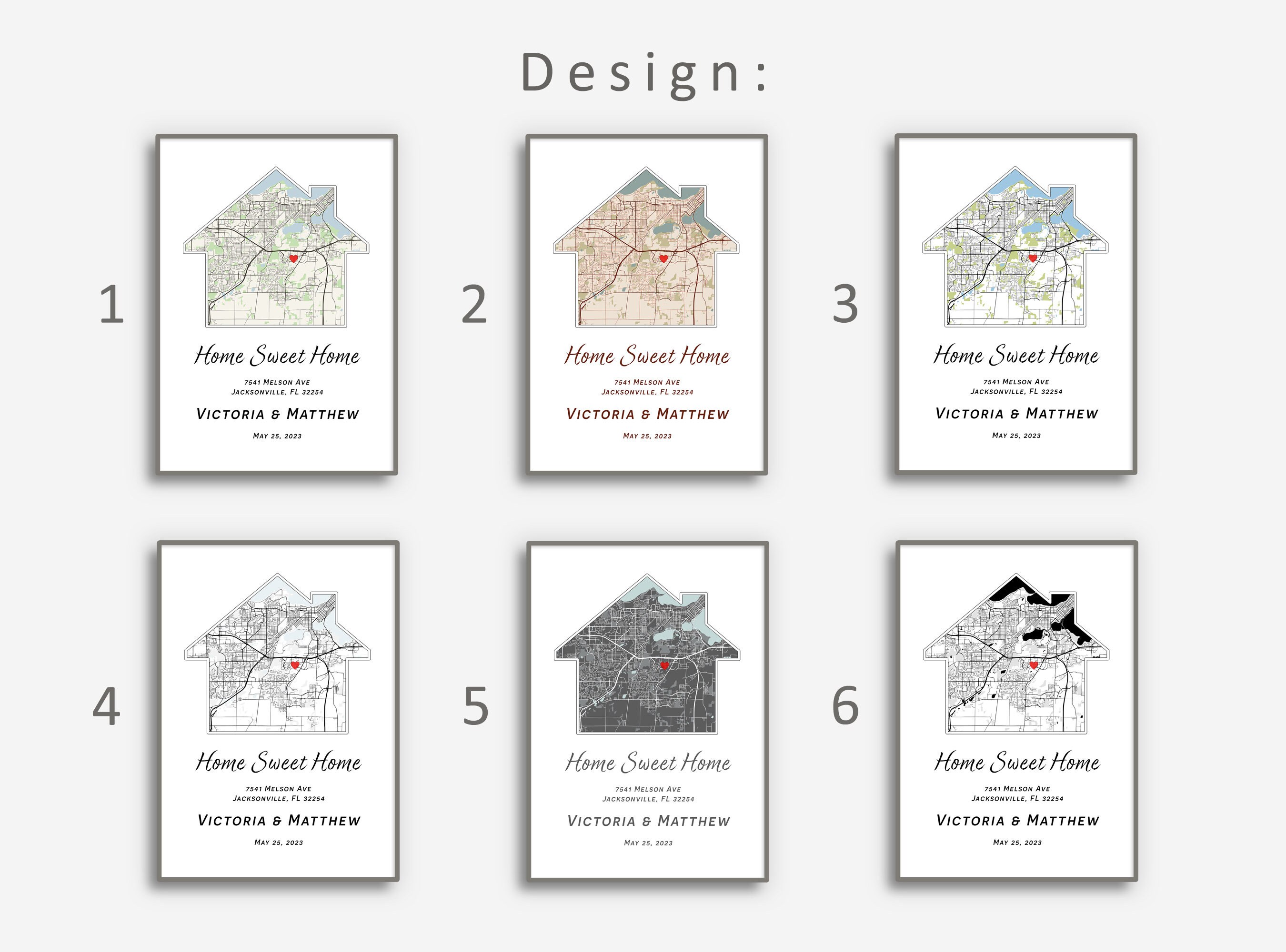 First New Home Gift For Couple House Shaped Map Poster Digital Custom first-new-home-gift-for-couple-house-shaped-map-poster-digital-custom