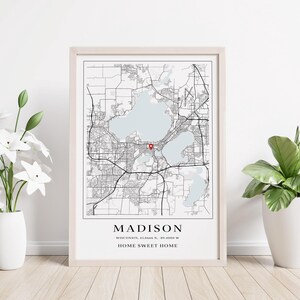 Custom City Map, Personalized Map art, Custom Map Poster, Any City, Wall decor, City Map Digital Download, Digital Files, Map Download