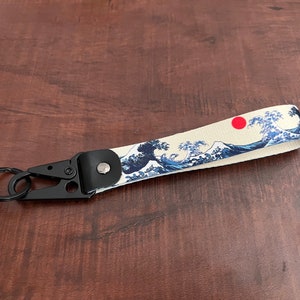Great Wave Off Kanagawa Wrist Lanyard - Keychain