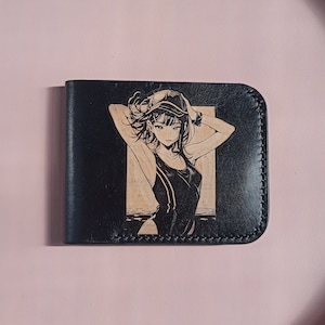 Handgemachtes Portemonnaie im Anime Stil. Echtes Leder.