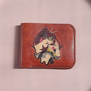 Handgemachtes Portemonnaie im Anime Stil. Echtes Leder.