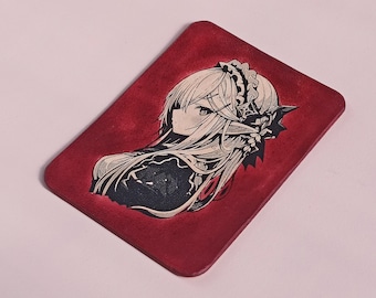 Parche de anime de cuero pintado a mano