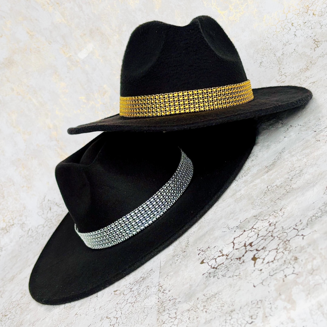 8882 Cowboy Hat Band For Woman, Acrylic Rhinestone Silver Hatband Universal Rhinestone Hat Band. Cowboy Hat Band. Cowgirl Hat  main image 2