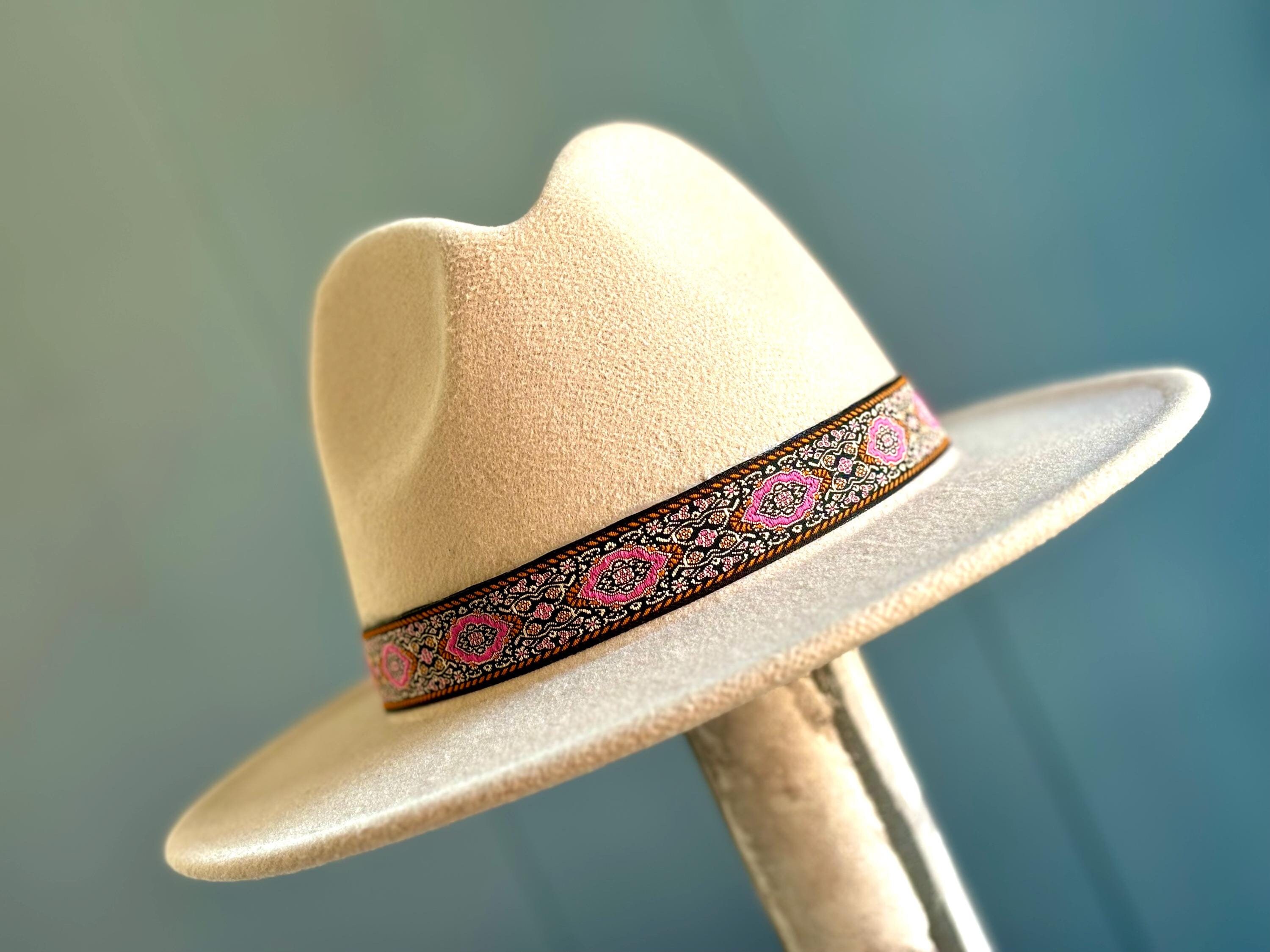 Boho Hat Band – Jacquard Ribbon Hatband With Adjustable  display picture 1