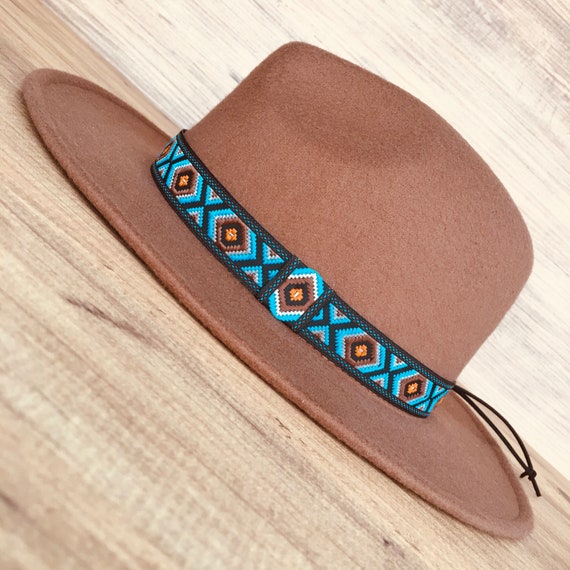 Cowboy hat Accessories, Adjustable Fedora Hat band, Hatband Colors, Orange,  Brown, Black, Cream, Unisex Western Hat Belt