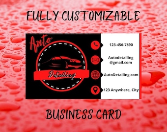 Unikalne wizytówki, Auto Detailing, Szablon wizytówki, Logo branży usługowej, Mobile Detailing, Marketing małych firm,