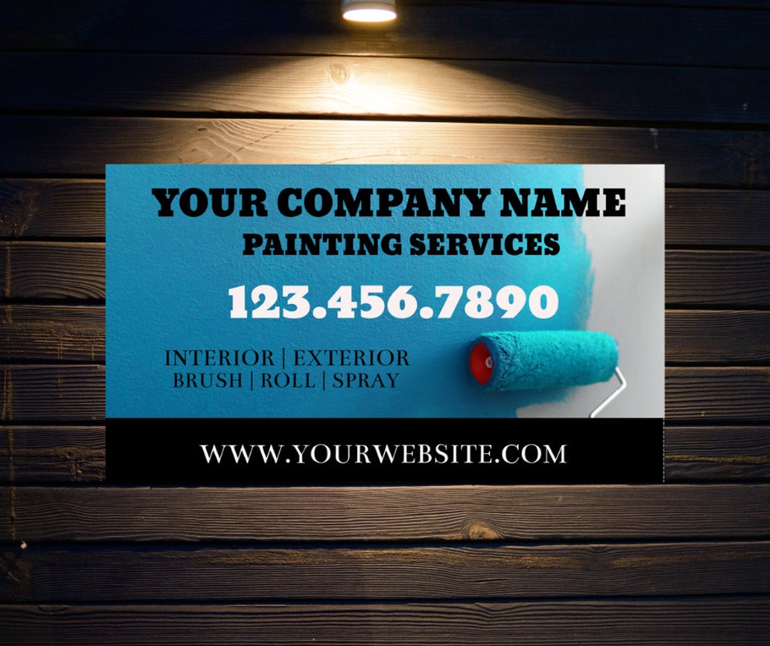 Painter Business Cards Template, Painter Business Card, Business Cards