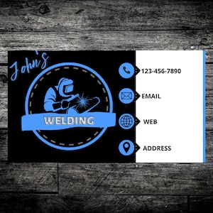 Cartes de visite uniques, modèle de carte de visite de services de soudage, logo de l'industrie des services, marketing des petites entreprises,