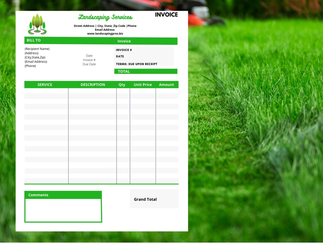 Lawn Care Proposal, Lawn Care Bid Template, Lawn Care Invoice Template Lawn Care Proposal, Lawn Care Bid Template, Lawn Care Invoice Template