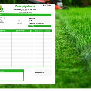 Lawn Care Proposal, Lawn Care Bid Template, Lawn Care Invoice Template ...
