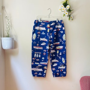 Vintage Pants | 1990s | Artsy | Capri | Boat Pattern | Sportelle | Summer Style | Casual