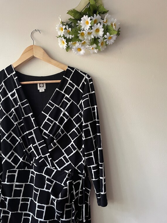 Vintage Anne Klein Dress | 1980s | Geometric Dress | Black & White Dress | Office Chic | Bodycon | US 8 - Etsy Vintage Anne Klein Dress | 1980s | Geometric Dress | Black & White Dress | Office Chic | Bodycon | US 8 - Etsy