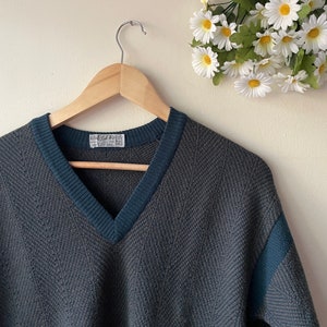 Pull Jaeger Femme Rose, Noir, Gris Rayé - Taille S, 100% Laine, Manches 3/4, Occasion Très Bon état
