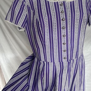 1960s | Vintage | Rose Dirndl | Austrian Traditional Trachten Dress | Viennese Seam | EU46