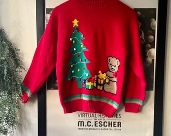 Vintage Eaton Christmas Sweater | 1980s  | Christmas Jumper | Hipster Chic | Retro Sweater | Ugly Christmas Jumper | US LG (fits small)