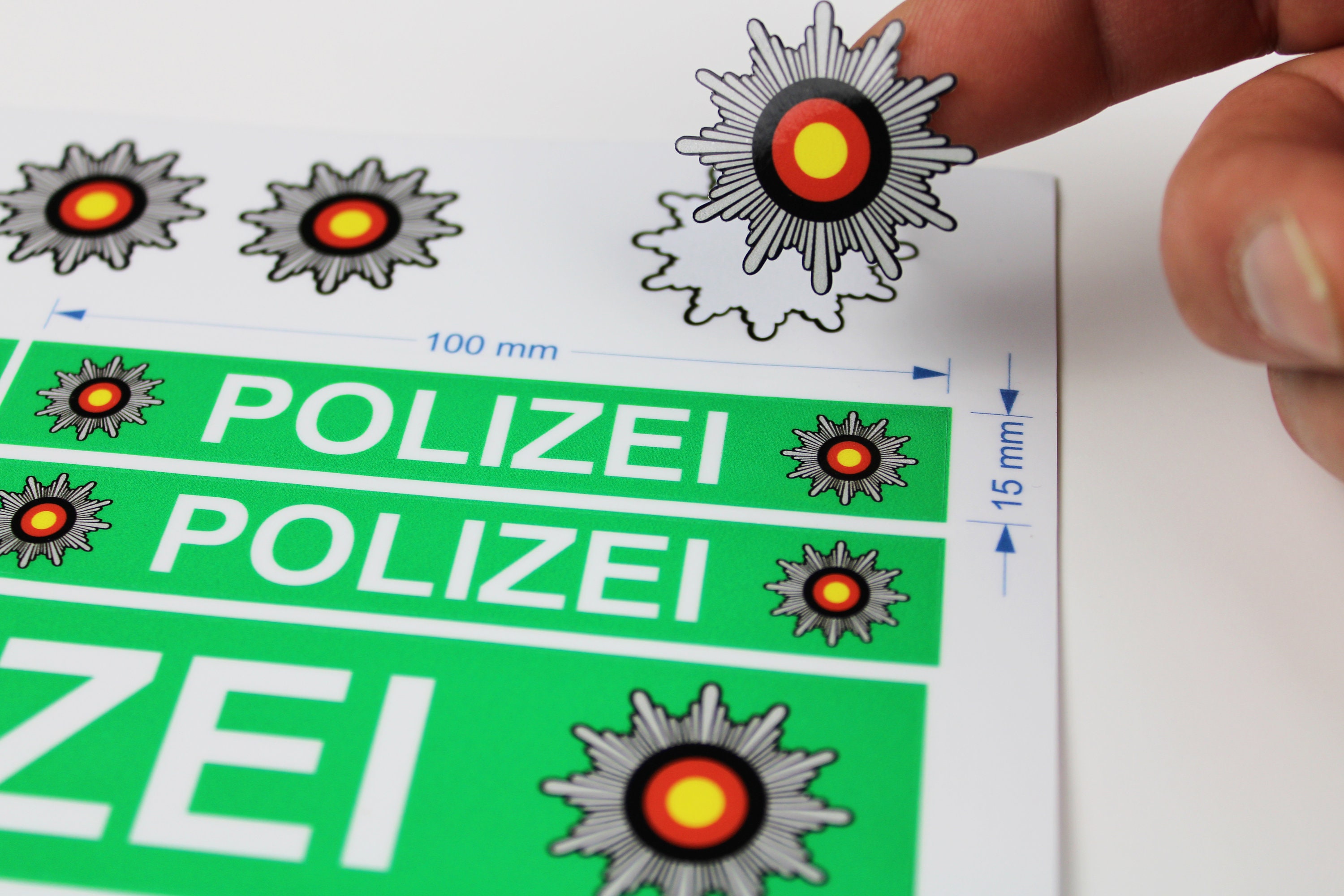 High-quality Stickers POLIZEI POLICE 11-piece Set Accessories for Bobbycar  Bicycle Impeller Model Bike Boat Playmobil Badge RC 