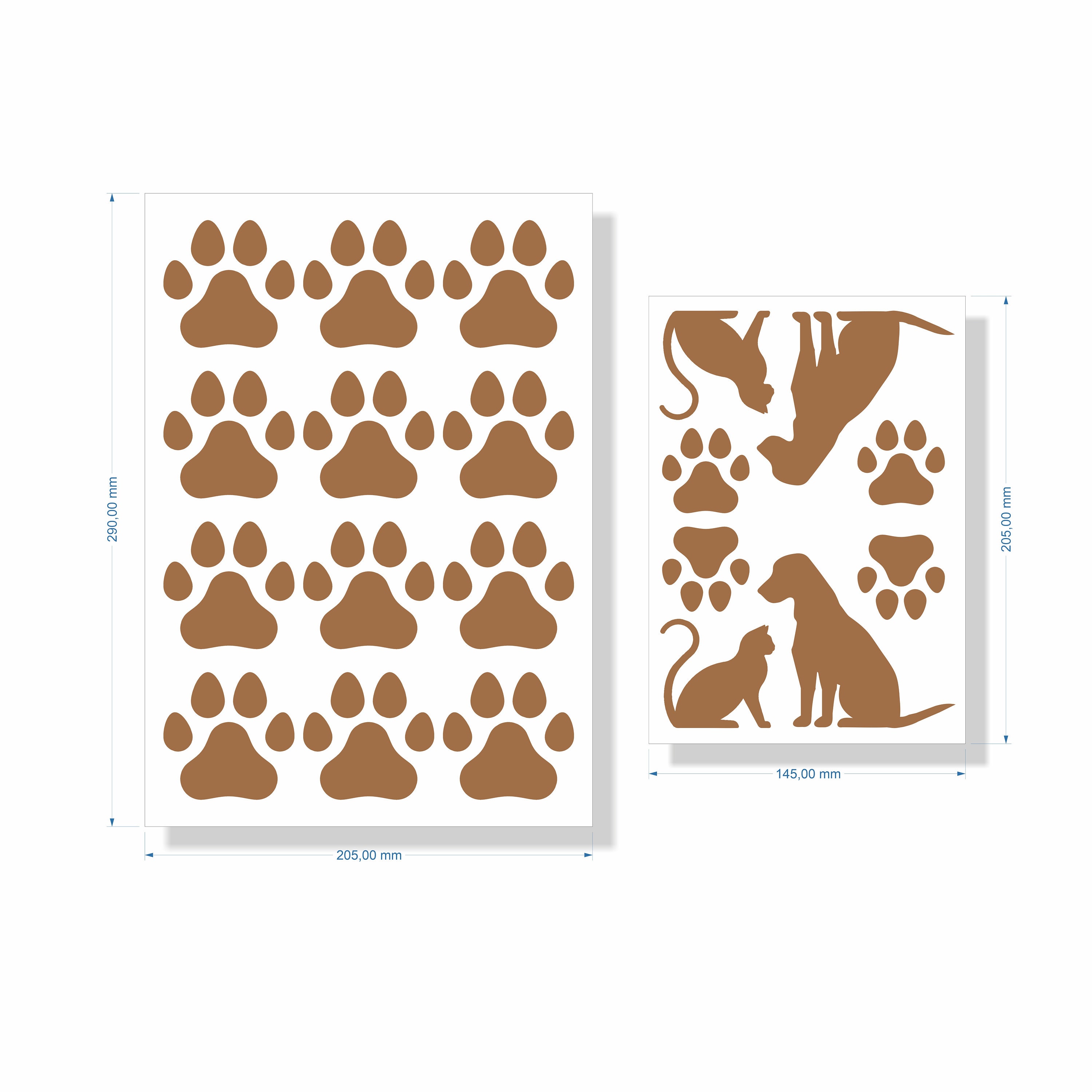 Chat Patte Autocollant Voiture Décoratif 3D Mignon - Empreinte Sticker Créatif Drole Réfléchissant Étanche Pour Murs Et Auto