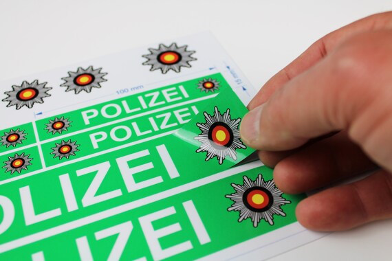 High-quality Stickers POLIZEI POLICE 11-piece Set Accessories for Bobbycar  Bicycle Impeller Model Bike Boat Playmobil Badge RC 