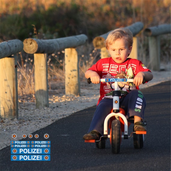 Hochwertige Aufkleber Sticker POLIZEI POLICE 11-teiliges Set Zubehör für  Bobbycar Fahrrad Laufrad Modellbau Bike Boot Playmobil Plakette RC -   Österreich