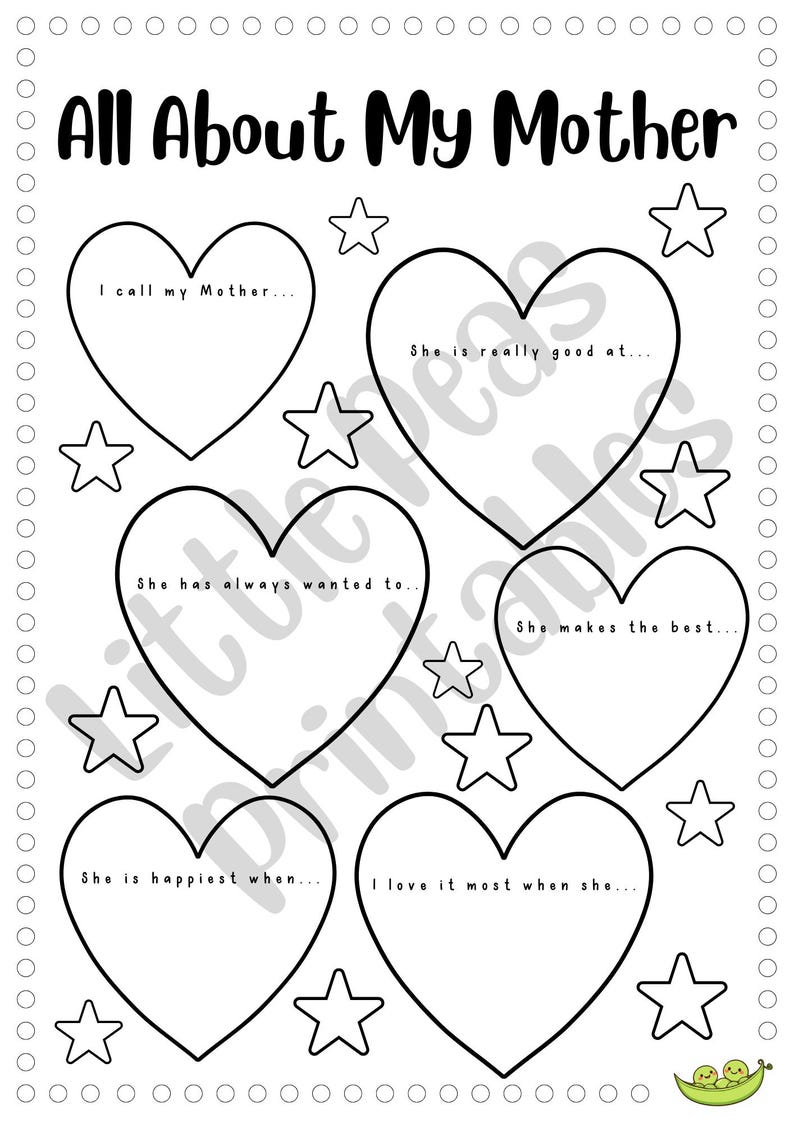 12 Mother's Day Printable Worksheets Bundle - Creative Activities to ...