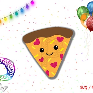PIZZA, Slice, Cute, Clipart, SVG, PNG, Cricut, Bügelbild, Vinyl, Sofortiger Download, Digital