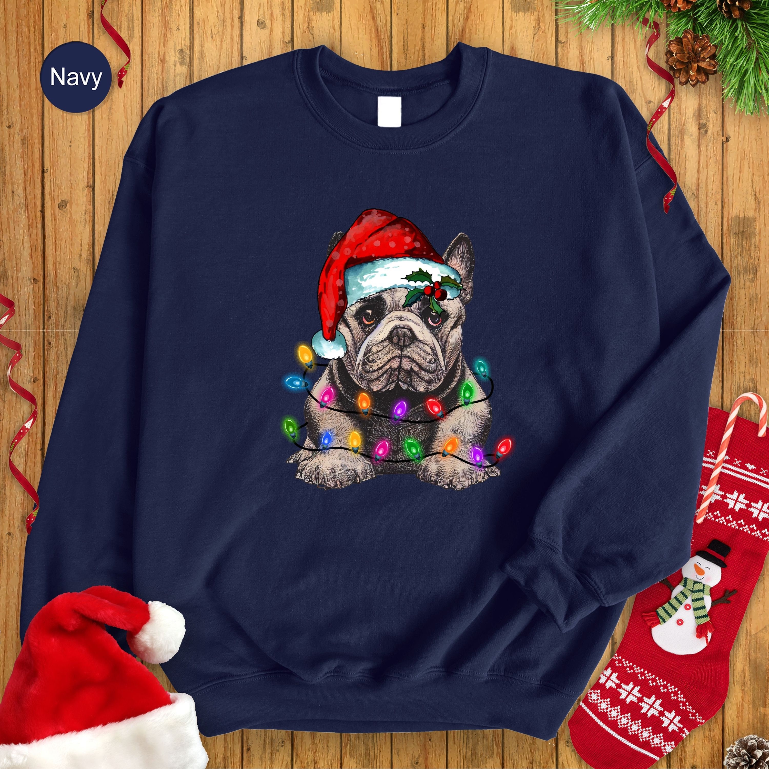 Discover French Bulldog Christmas Sweatshirt