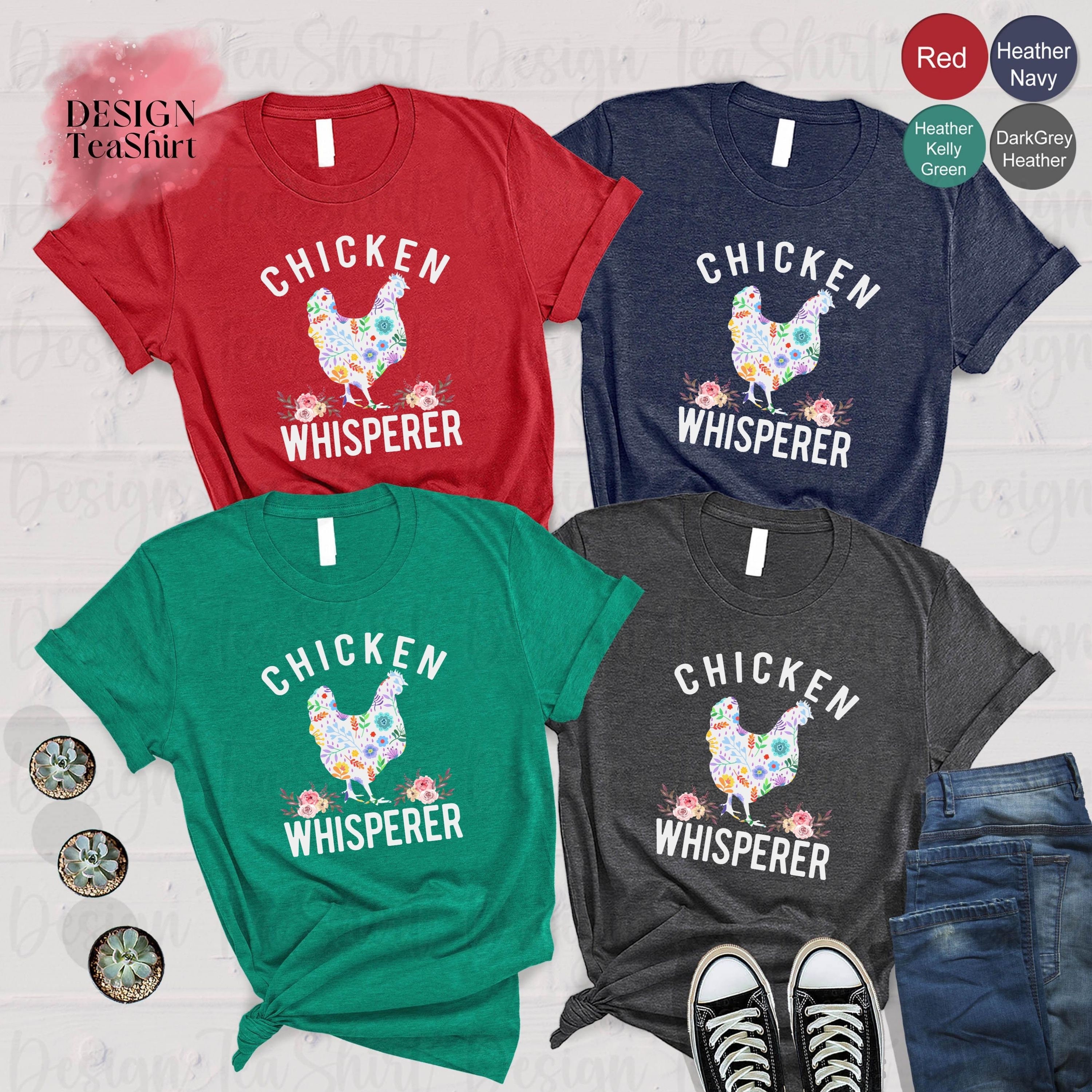 Discover Floral Chicken Whisperer Sweatshirt, Chicken Lover Hoodie, Chicken Shirt, Chicken Whisperer Floral, Country Girl Long Sleeve, Farm Tees