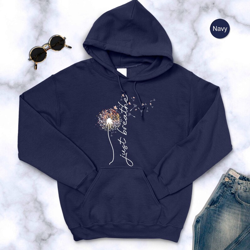 Dandelion Inspired Just Breathe Sweatshirtyoga Etsy