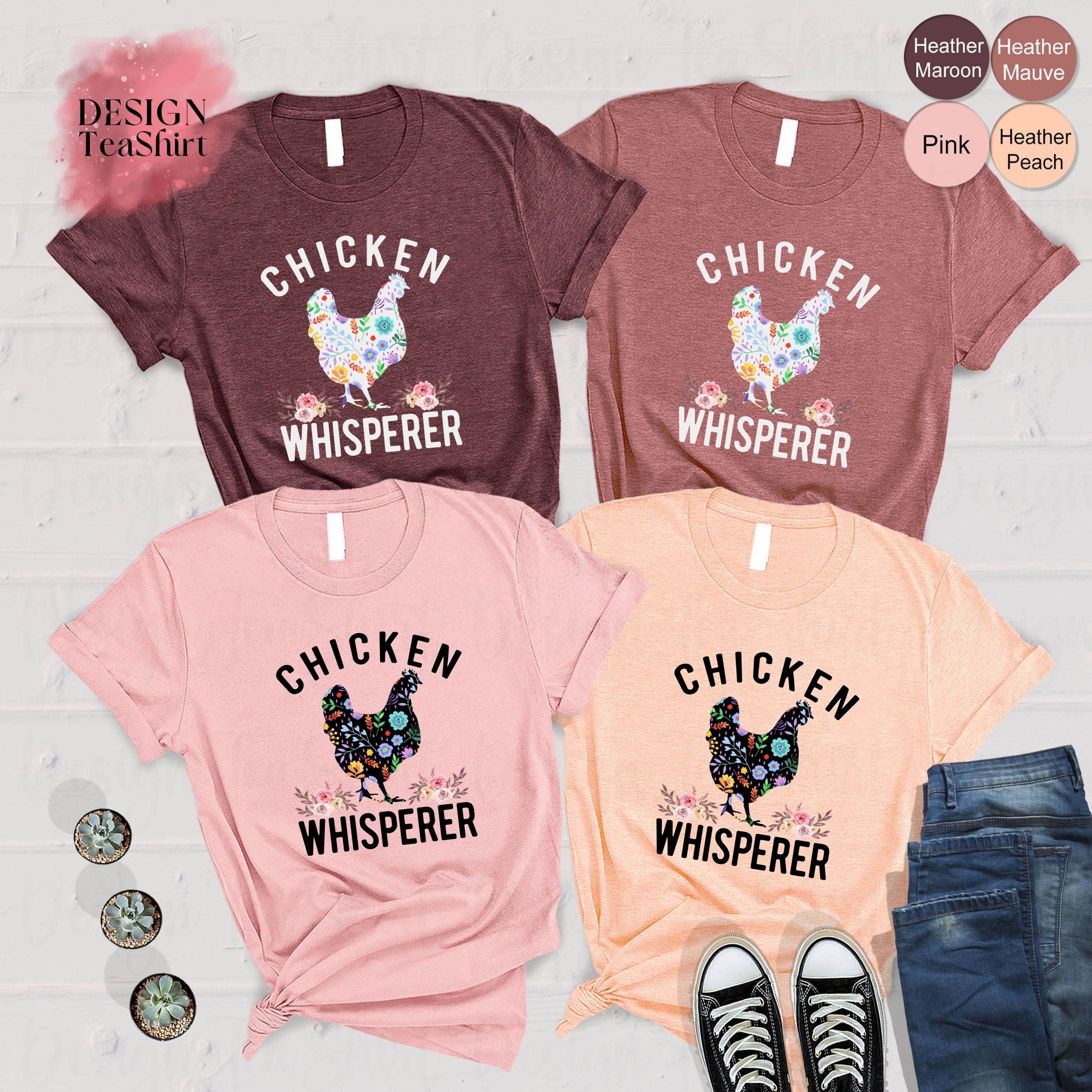 Discover Floral Chicken Whisperer Sweatshirt, Chicken Lover Hoodie, Chicken Shirt, Chicken Whisperer Floral, Country Girl Long Sleeve, Farm Tees