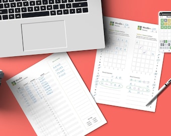 Wordle-werkbladen | Hulp bij spelstrategie, | Dagelijks logboek, tracker | Afdrukbare onmiddellijke download | PDF, PNG, JPG onbeperkt afdrukken of digitaal gebruik