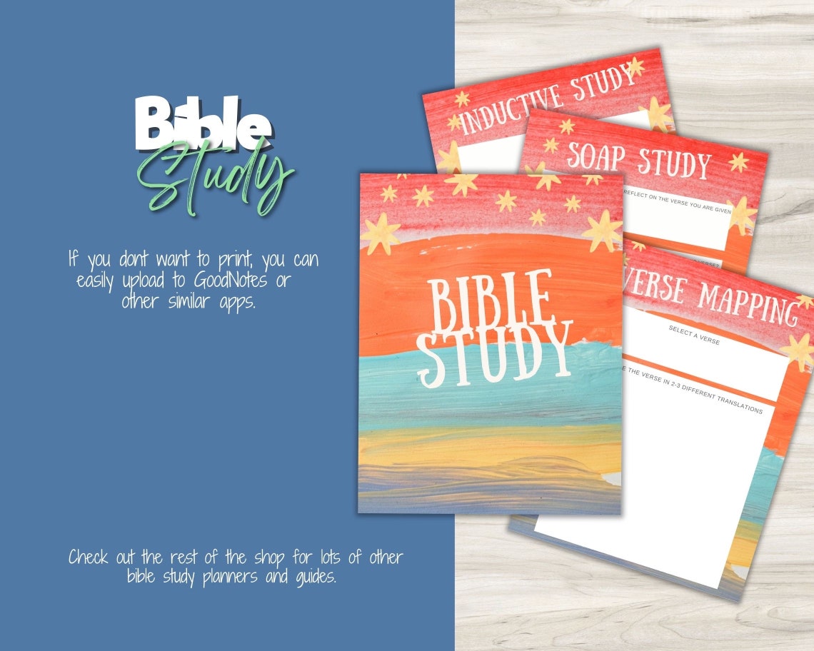 Printable Bible Study Planner Bible Reading Guide Verse Etsy