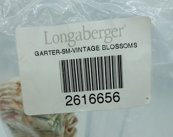 New Longaberger Small Vintage Blossoms Basket Garter
