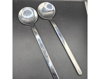 WMF Cromargan 18/10 Edelstahl Langstiel Spaghetti Löffel Set 21 cm