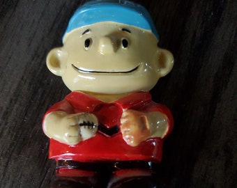 Peanuts Charlie Brown Fridge Magnet Baseball Refrigerator Blue Hat Red Vintage