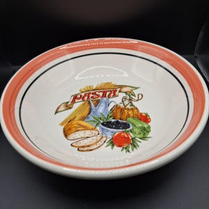 Vintage Tre Ci Italian Pasta Bowl 8.5&quot; Ceramic Made in Italy Set of 2 Pasta