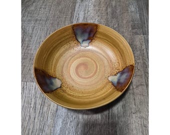 Sango Splash 4951 Ceramic Bowl Brown Multicolor Glaze 7.5" Diameter 2.5" Height