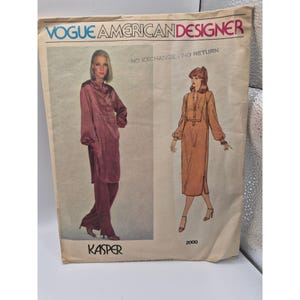 Vogue American Designer Kasper Pattern 2000 Misses Dress Tunic Pants Sewing