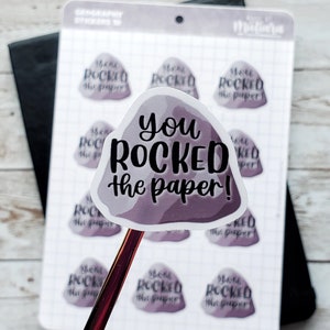 Hoja de pegatinas del planificador de rocas, regalo de aula de profesor de geografía, pegatina de naturaleza, pegatinas de diario, pegatina de afirmación positiva, pegatina de verano