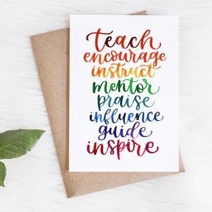 Carte de vœux d'appréciation de l'enseignant, cadeau pour la rentrée des enseignants, cadeau pour éducateur ou entraîneur, merci meilleur enseignant de tous les temps.