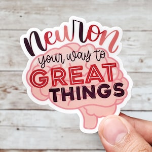 Sticker Brain Science - Sticker biologie, cadeau motivant, jeu de mots biologiste, cadeau étudiant professeur de sciences, stickers pour agenda