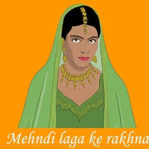 DDLJ | Mehndi Laga Ke Rakhna | Briefkaart