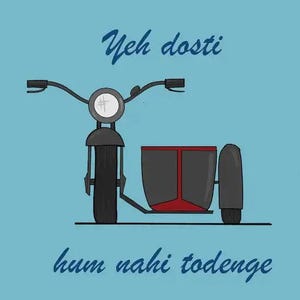 Yeh Dosti / Sholay / Cartolina