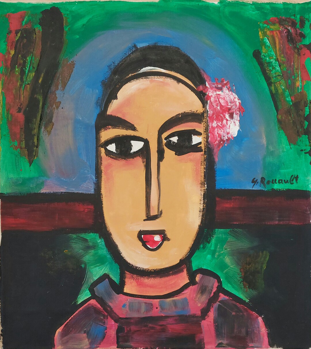 Georges Rouault, Signed Canvas, Vintage Abstract Modern Art, France ...